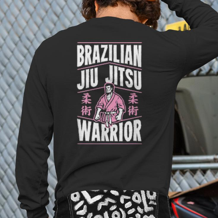Brazilian Jiu Jitsu Warrior Best Bjj Veteran Master Back Print Long Sleeve T-shirt
