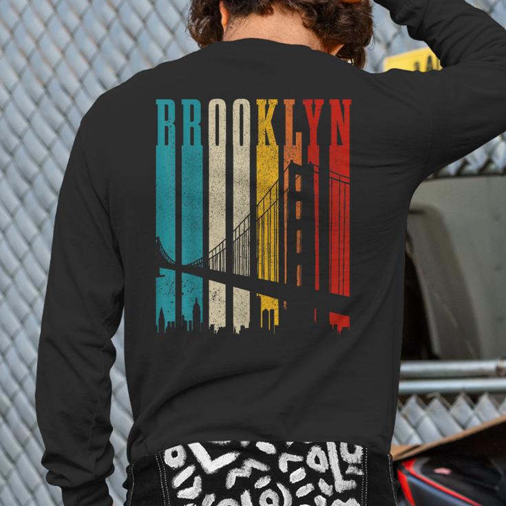 Brooklyn Bridge Vintage Ny Nyc Pride New York City Back Print Long Sleeve T-shirt