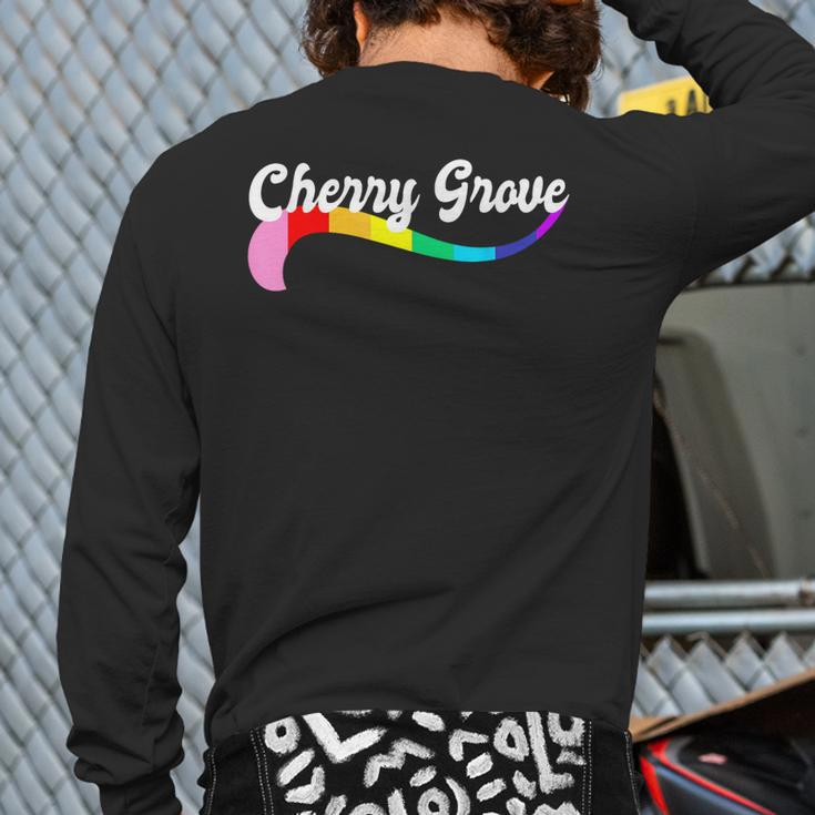 Cherry Grove Fire Island Gay Pride Homo Pride Nyc Queer Love Back Print Long Sleeve T-shirt
