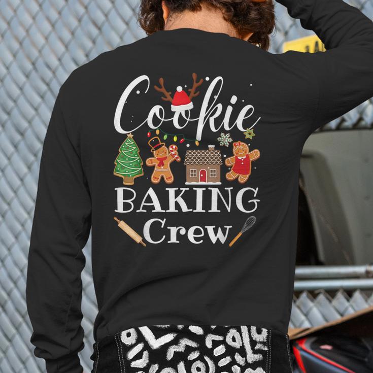 Christmas Cookie Baking Crew Family Baking Team Cookie Back Print Long Sleeve T-shirt