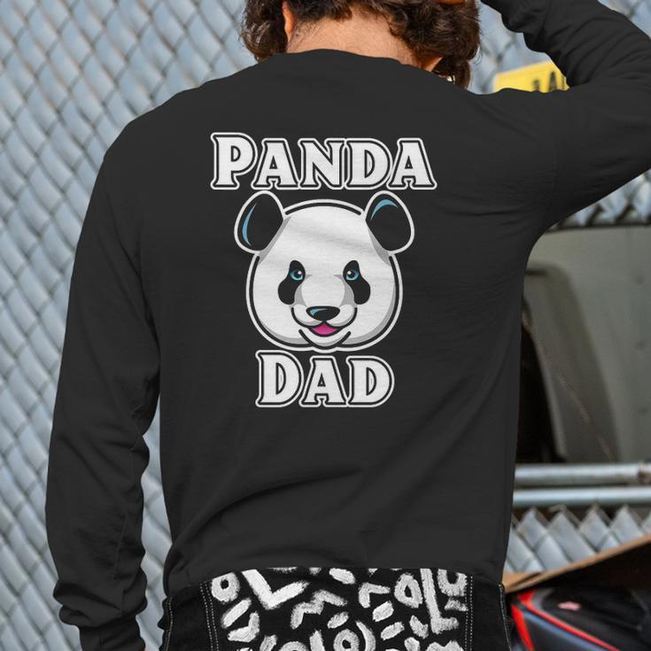 Cool Panda Squad I Panda Bear Dad Back Print Long Sleeve T-shirt