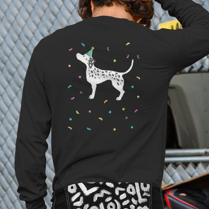 Cute Dalmatian Dog Dad Back Print Long Sleeve T-shirt