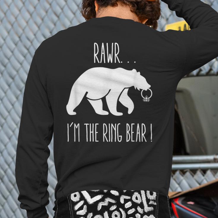 Cute Rehearsal Dinner For Ring Bearer Back Print Long Sleeve T-shirt