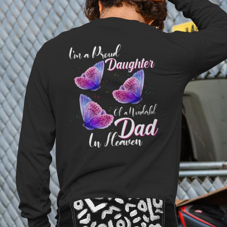 Dad In Heaven Back Print Long Sleeve T-shirt