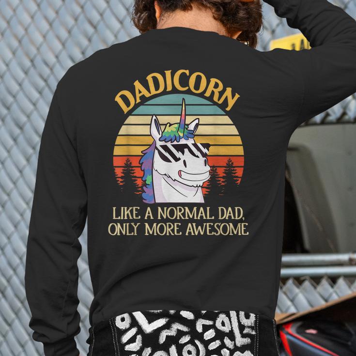 Cool Dadicorn Unicorn Dad Sunglasses Daddy Father Day Long Sleeve T-Shirt  T-Shirt