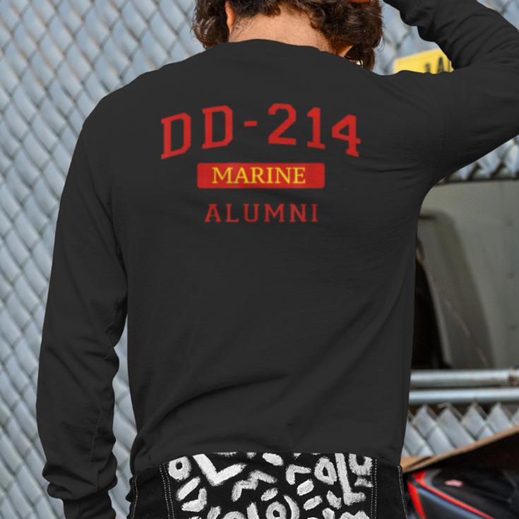 Dd214 Alumni Dd214 Jarhead Us Veteran Armed Forces Back Print Long Sleeve T-shirt