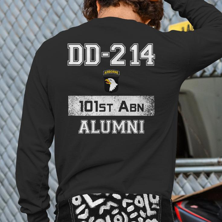 Dd214 Army 101St Airborne Alumni Veteran Father Day Back Print Long Sleeve T-shirt