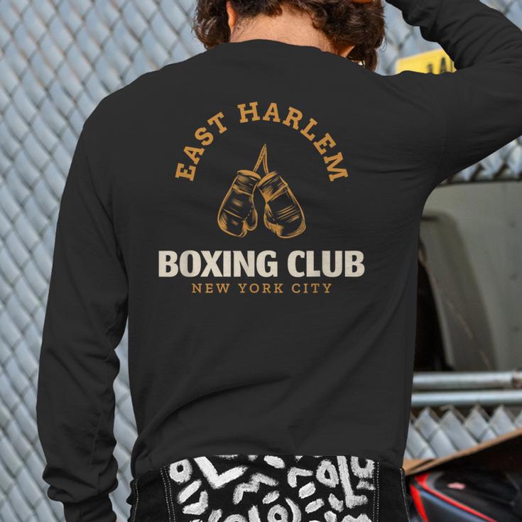 East Harlem New York City Boxing Club Boxing Back Print Long Sleeve T-shirt