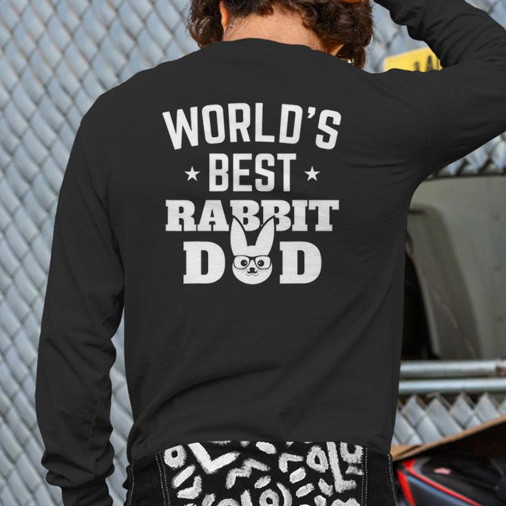 Easter Rabbit Dad Fathers Day Bunny Ear Back Print Long Sleeve T-shirt