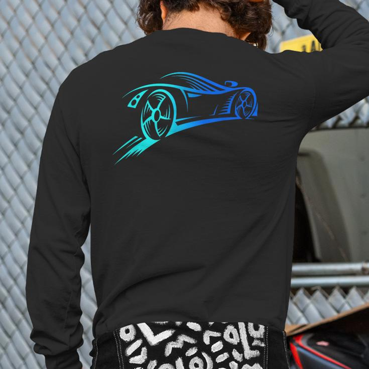 Exotic Car Supercar Turbo Supercharge Sports Car Racing Back Print Long Sleeve T-shirt