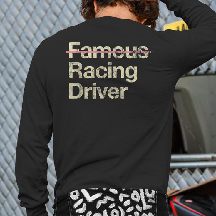 Famous Racing Driver Racer Back Print Long Sleeve T-shirt