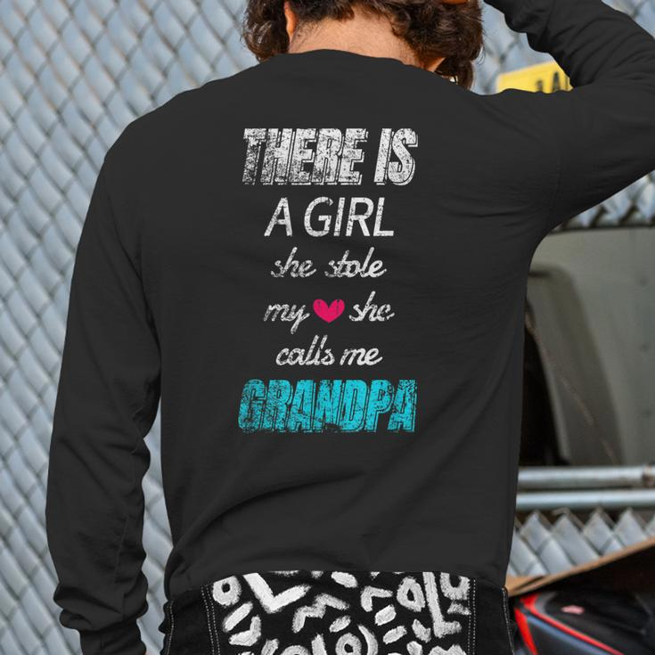 Fathers Day Grand Daddy Grand Daughter Back Print Long Sleeve T-shirt