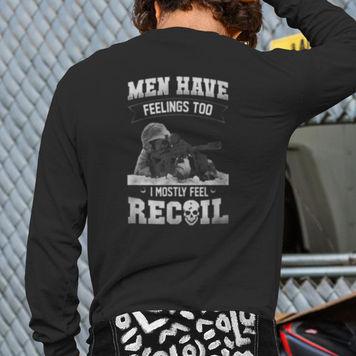 Have Feelings Too I Mostly Feel Recoil Veteran Pride For Men Back Print Long Sleeve T-shirt