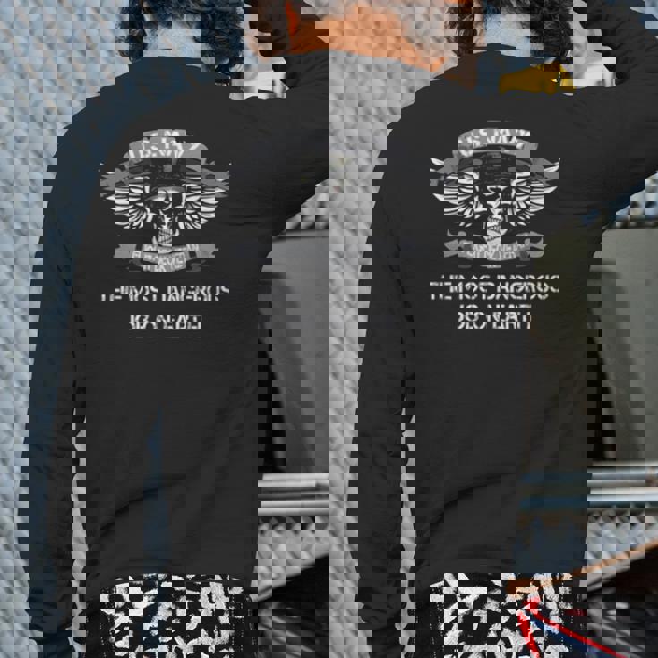 Flight Deck Veteran Air Force Back Print Long Sleeve T-shirt