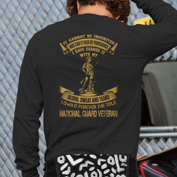 Forever The Title National Guard Veteran Back Print Long Sleeve T-shirt