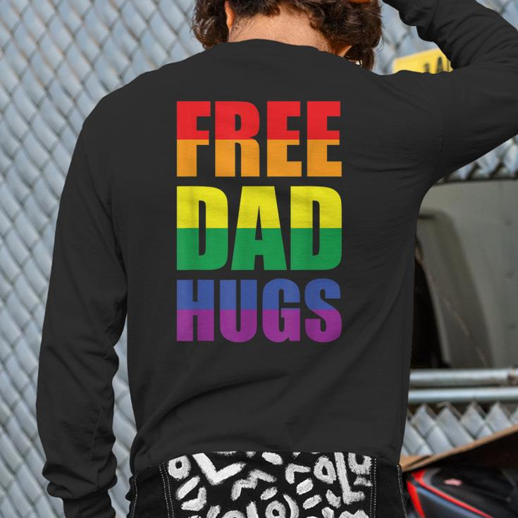Free Dad Hugs Pride Month Supports Lgbt Back Print Long Sleeve T-shirt
