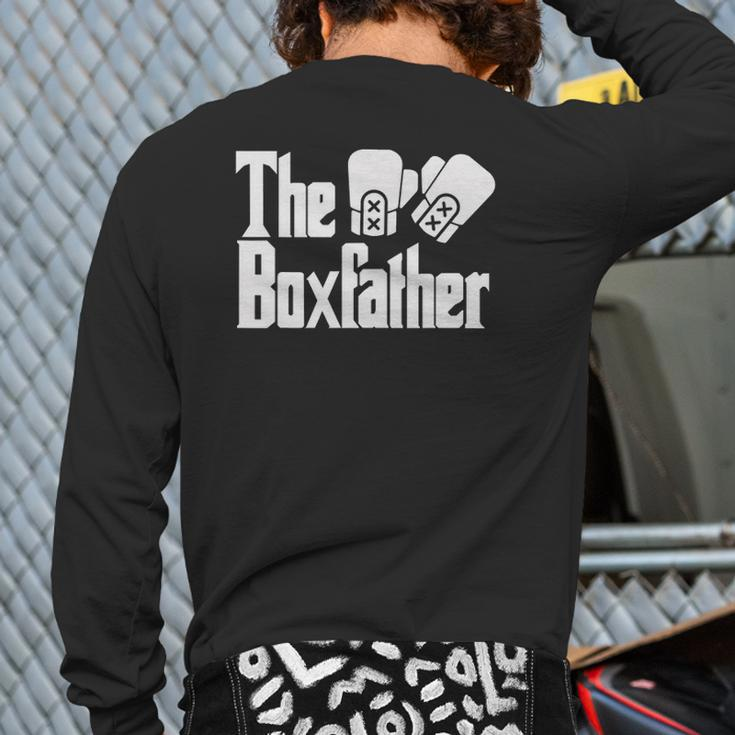 Fathers Day The Box-Father Boxing Boxer Dad Men Back Print Long Sleeve T-shirt