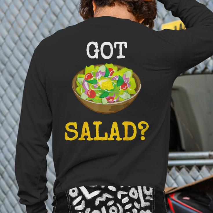 Health Foods Got SaladBack Print Long Sleeve T-shirt
