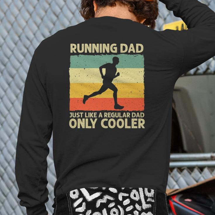 Running For Men Dad Marathon Runner Coach Marathoner Back Print Long Sleeve T-shirt
