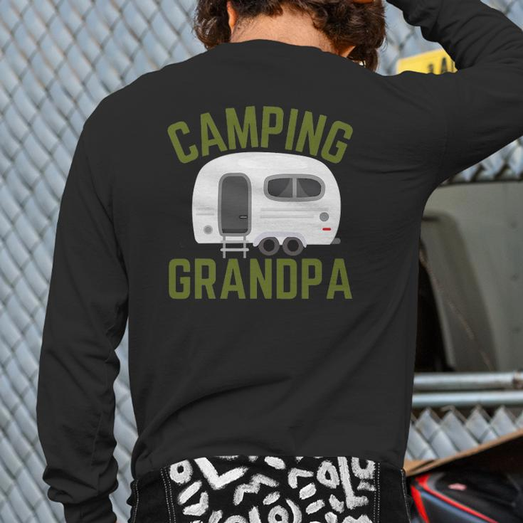 Rv Camping Grandpa Father's Day Camper Back Print Long Sleeve T-shirt