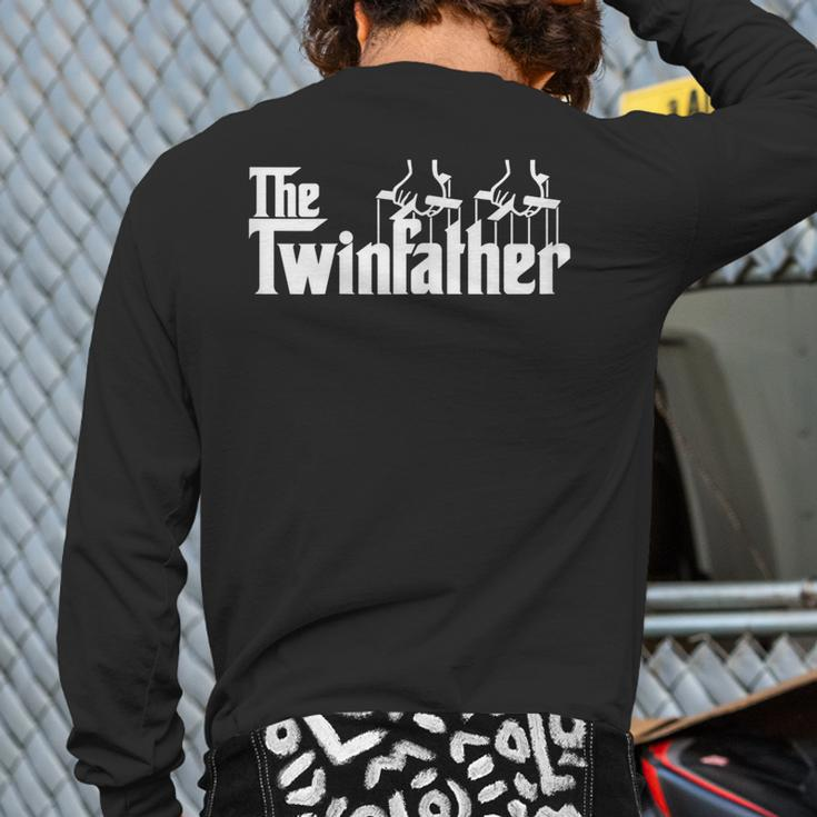 Twin Dad Fathers Day TwinfatherShirt For Men Back Print Long Sleeve T-shirt