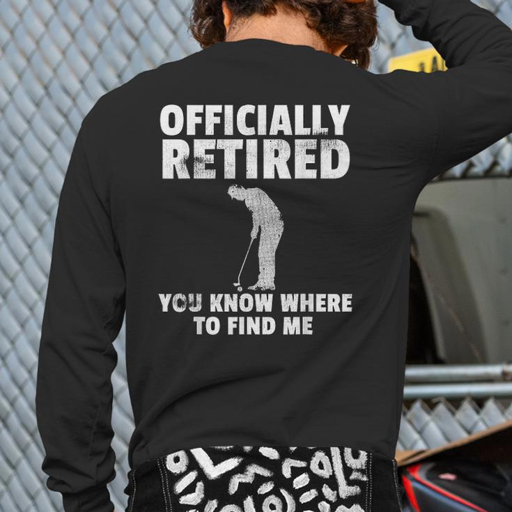 Golf Dad Back Print Long Sleeve T-shirt