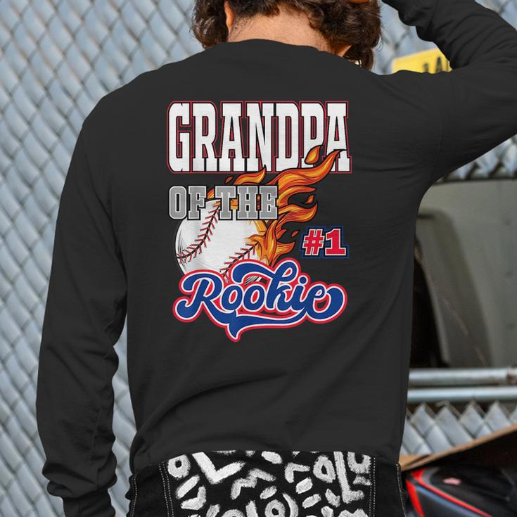 Grandpa Of The Rookie 1 Years Old Team Matching Family Party Back Print Long Sleeve T-shirt