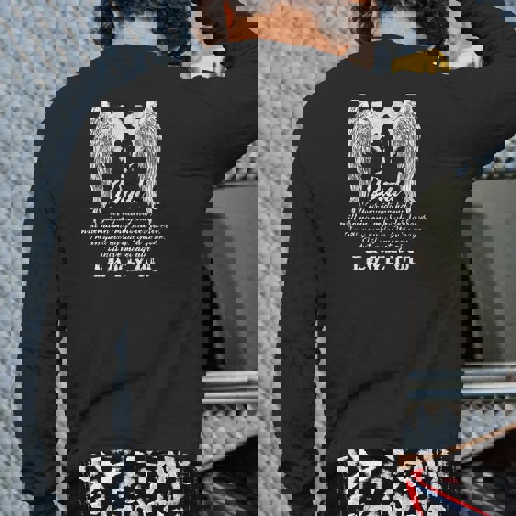 Happy Father's Day In Heaven Dad Your Guiding Hand Will Remain On My Shoulder Forever Back Print Long Sleeve T-shirt