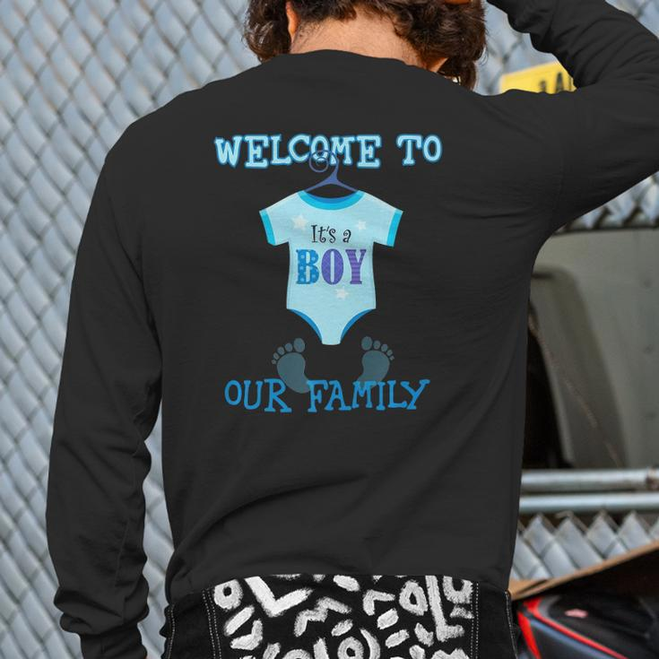 It's A Boy Baby Shower Party New Baby Premium Back Print Long Sleeve T-shirt