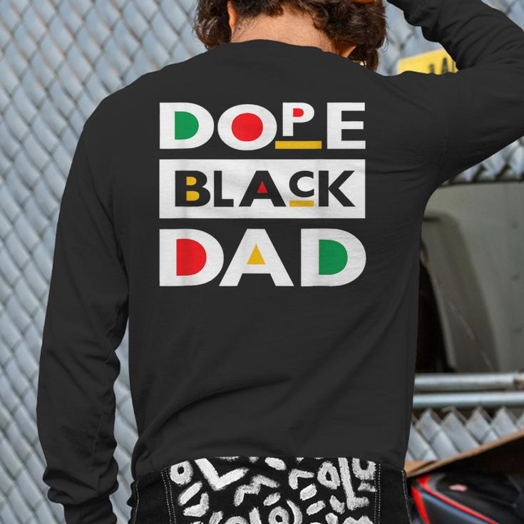 Junenth June 19 1865 Dope Black Dad Father Day 19Th June Back Print Long Sleeve T-shirt