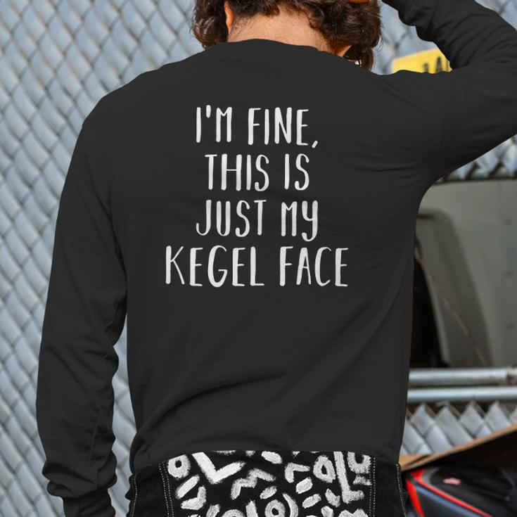 Kegel Face Pelvic Exercise Back Print Long Sleeve T-shirt