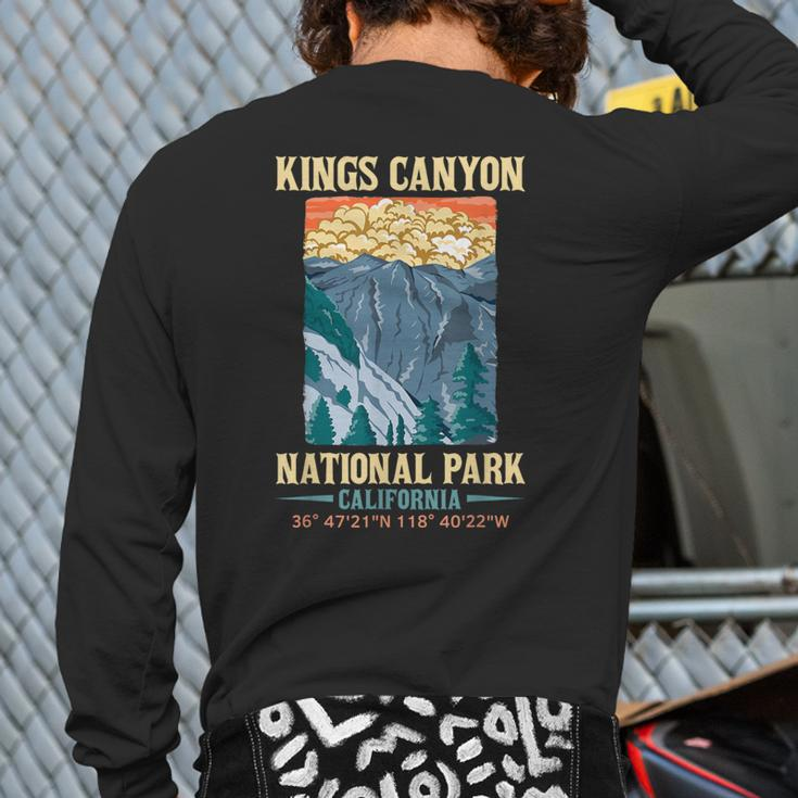 Kings Canyon Us National Park California Usa Parks Lover Back Print Long Sleeve T-shirt