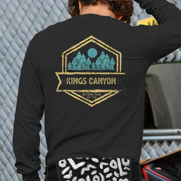 Kings Canyon Vintage Kings Canyon National Park Back Print Long Sleeve T-shirt