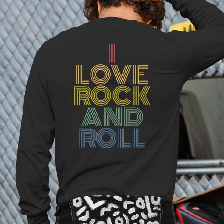 I Love Rock And Roll Vintage 70S Back Print Long Sleeve T-shirt