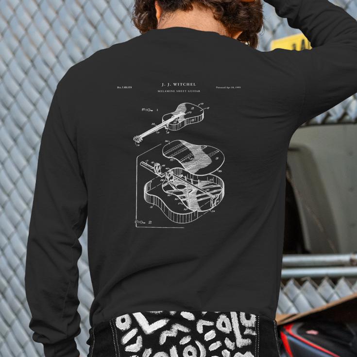 Martin Guitar Patent Music Back Print Long Sleeve T-shirt