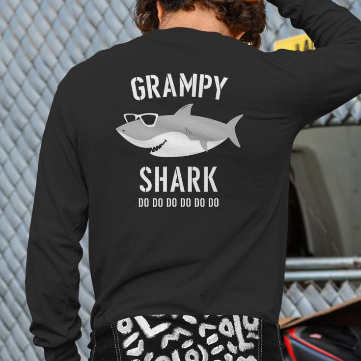 Mens Grampy Shark Back Print Long Sleeve T-shirt