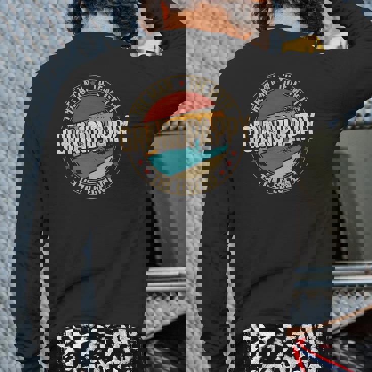 Mens Grandpappy S From Grandchildren Grandpappy Myth Legend Back Print Long Sleeve T-shirt