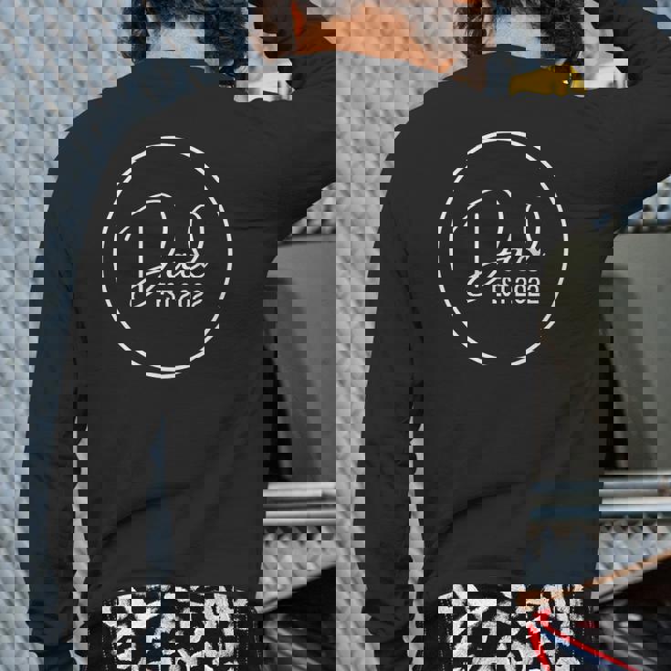 New Dad Circle Dad Est 2022 Ver2 Back Print Long Sleeve T-shirt