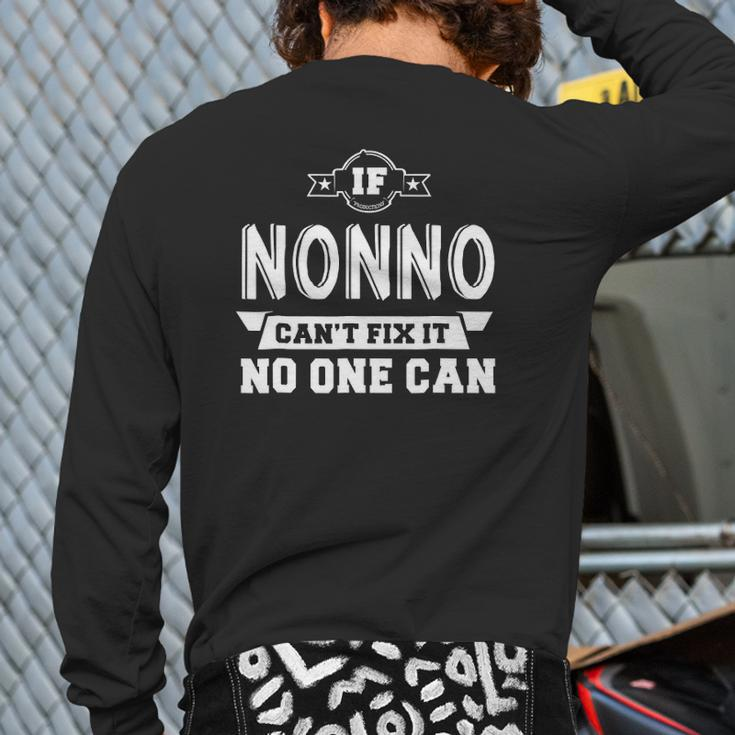 If Nonno Can't Fix It No One Can Grandpa Men Back Print Long Sleeve T-shirt