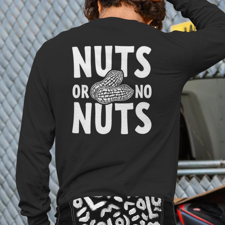 Nuts Or No Nuts Gender Reveal Matching Toddler Back Print Long Sleeve T-shirt