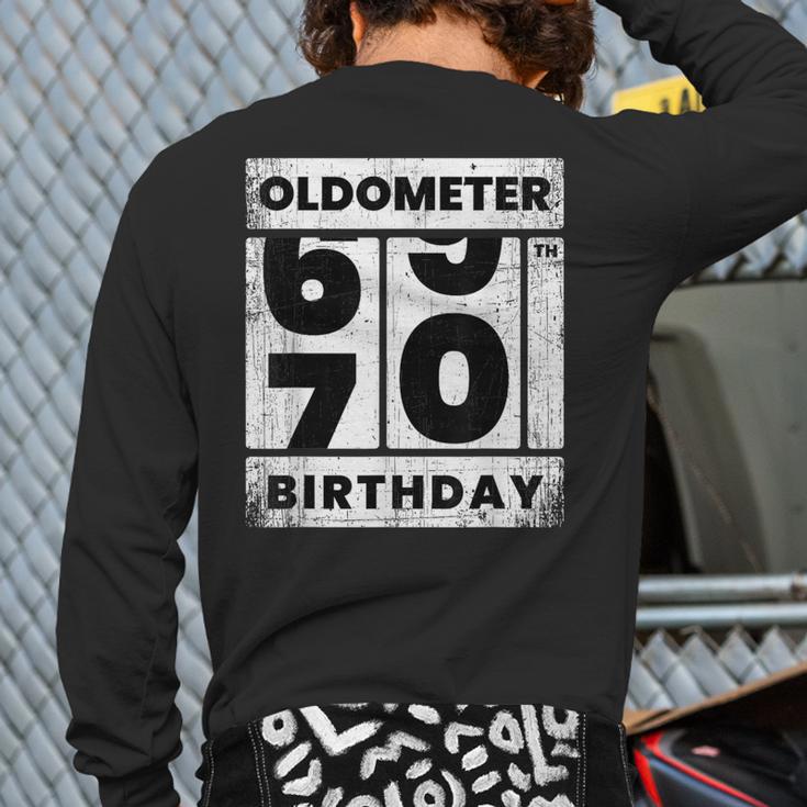 Oldometer Odometer Seventy Th Birthday 70 Yrs Back Print Long Sleeve T-shirt