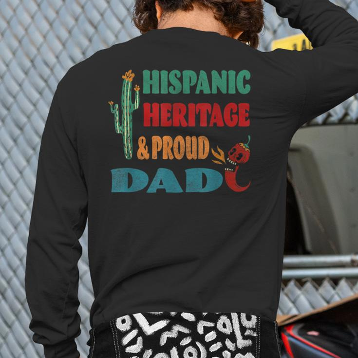 Hispanic Heritage &Amp Proud Dad Back Print Long Sleeve T-shirt