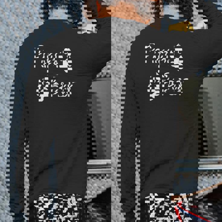Papa Bear Father’S Day Papa Back Print Long Sleeve T-shirt