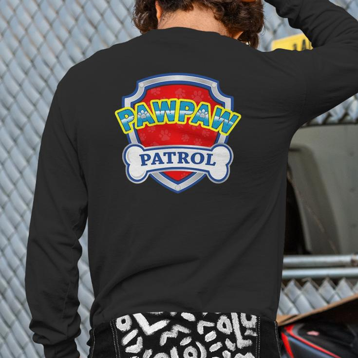 Pawpaw Patrol Dogs Lover Kid Back Print Long Sleeve T-shirt