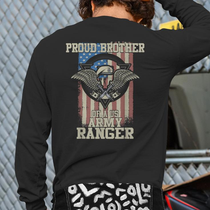 Proud Brother Of Us Army Ranger Back Print Long Sleeve T-shirt