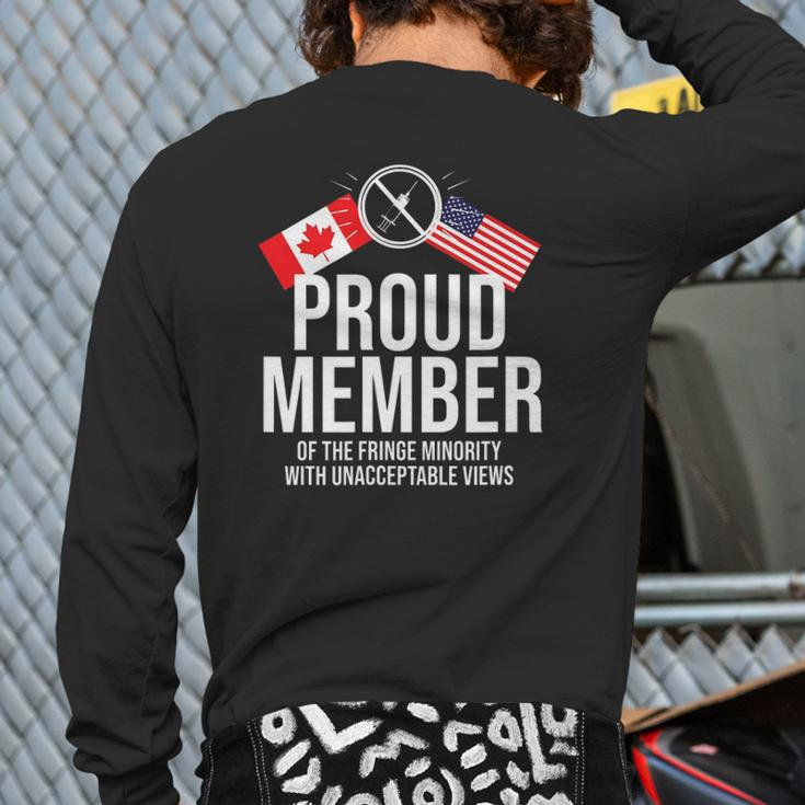 Proud Member Of Fringe Minority America And Canada Together Back Print Long Sleeve T-shirt