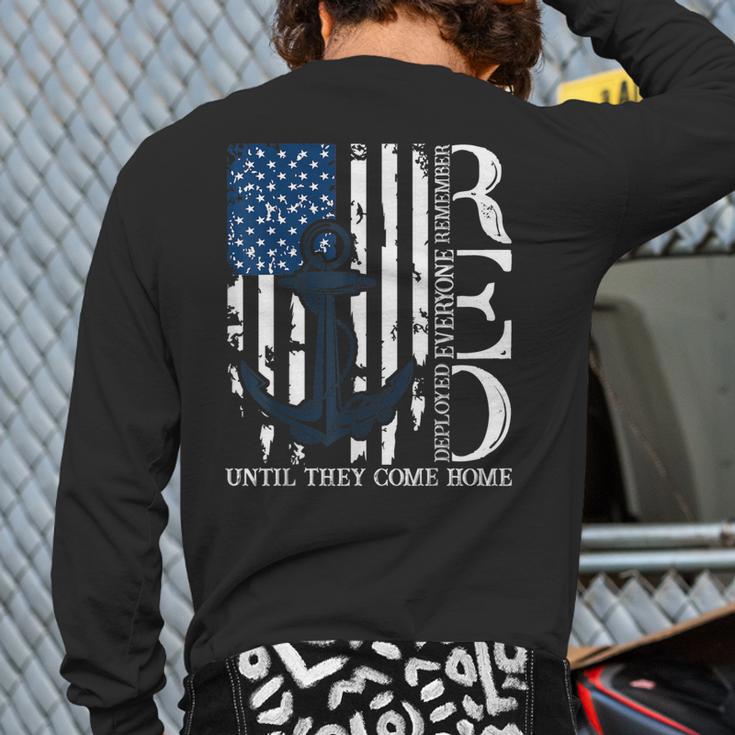 Red Friday Military Memorial Day Veterans Family 4Th Of July Back Print Long Sleeve T-shirt