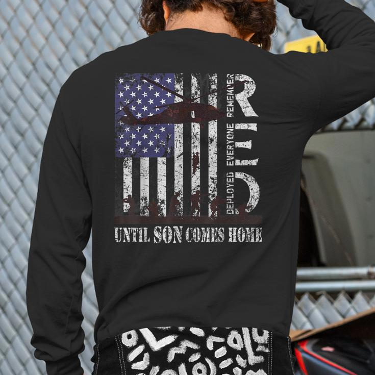 Red Friday For My Son Us Army Military Deployed Veteran Back Print Long Sleeve T-shirt