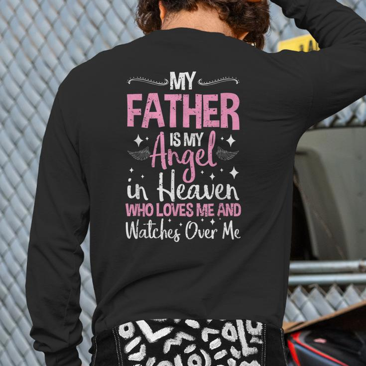 Rest In Peace Dad Father Back Print Long Sleeve T-shirt