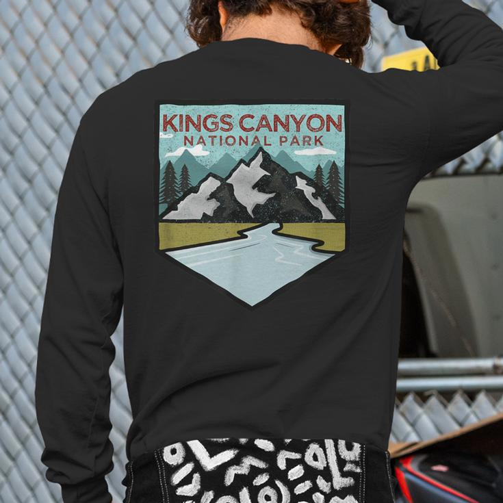 Retro Vintage Kings Canyon National Park Back Print Long Sleeve T-shirt